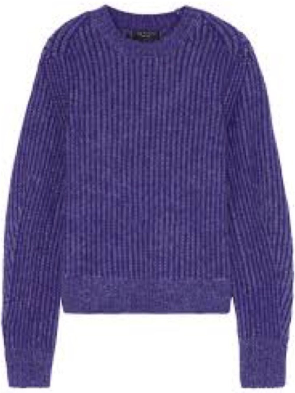 Purple Ribbed Crewneck Sweater - Brand: